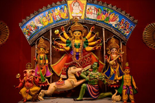Durga Puja idol in Kolkata